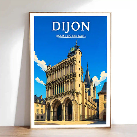 Affiche Dijon Église Notre-Dame