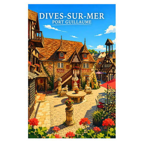 Affiche - Dives-sur-Mer - Port-Guillaume