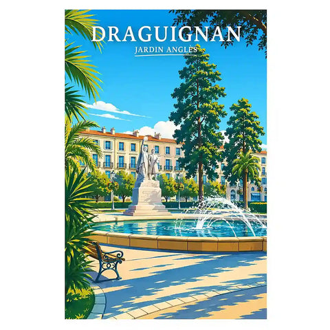 Affiche - Draguignan - Jardin Anglès