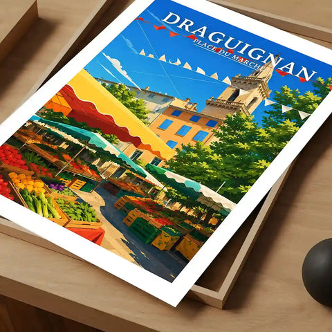 Affiche - Draguignan - Place du Marché