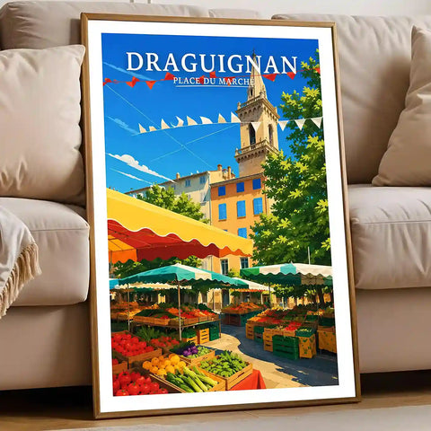 Affiche - Draguignan - Place du Marché