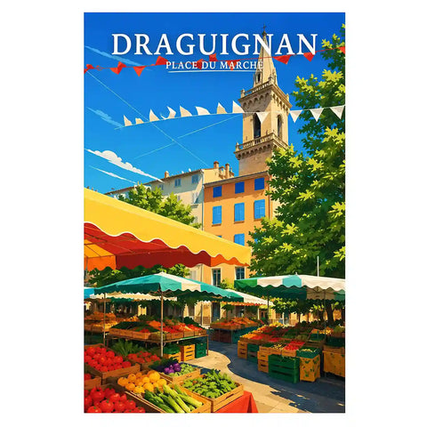 Affiche - Draguignan - Place du Marché