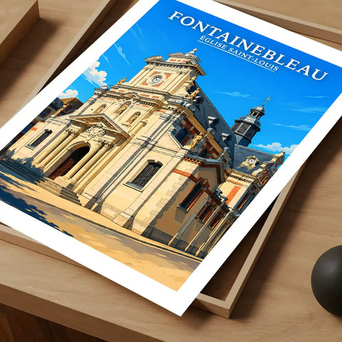 Affiche - Fontainebleau - Église Saint-Louis