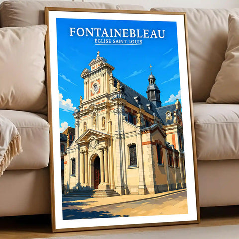 Affiche - Fontainebleau - Église Saint-Louis