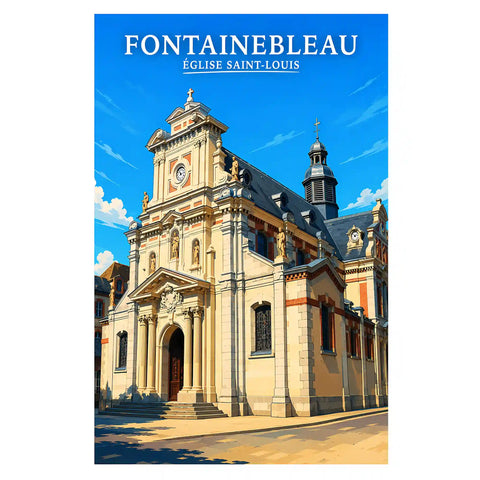 Affiche - Fontainebleau - Église Saint-Louis