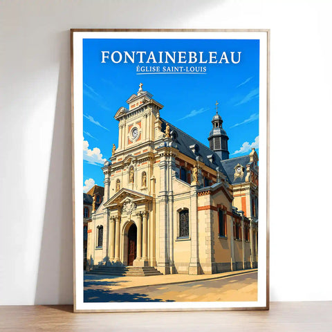 Affiche - Fontainebleau - Église Saint-Louis