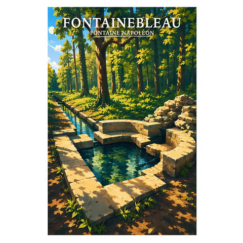 Affiche - Fontainebleau - Fontaine Napoléon