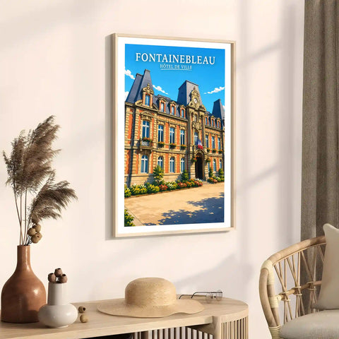 Affiche - Fontainebleau - Hôtel de Ville