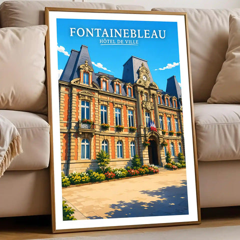 Affiche - Fontainebleau - Hôtel de Ville