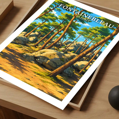 Affiche - Fontainebleau - La Forêt