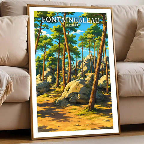Affiche - Fontainebleau - La Forêt