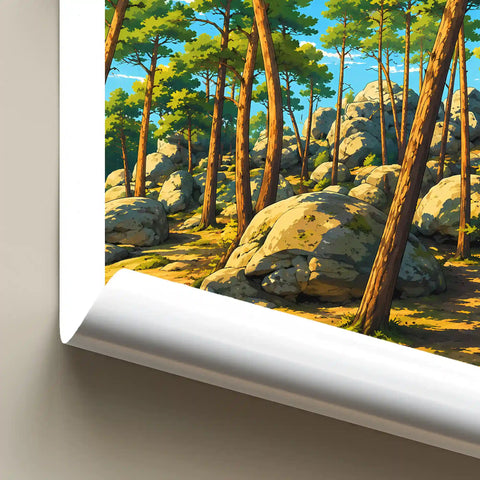 Affiche - Fontainebleau - La Forêt