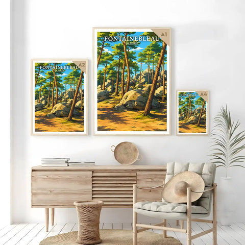 Affiche - Fontainebleau - La Forêt