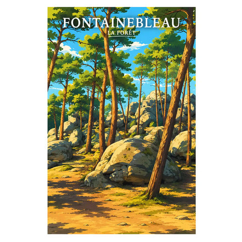 Affiche - Fontainebleau - La Forêt