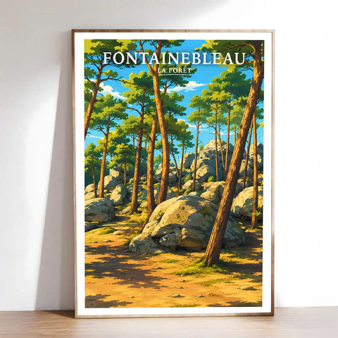 Affiche - Fontainebleau - La Forêt