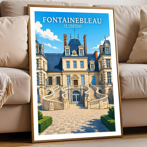 Affiche - Fontainebleau - Le Château - affiche fontainebleau