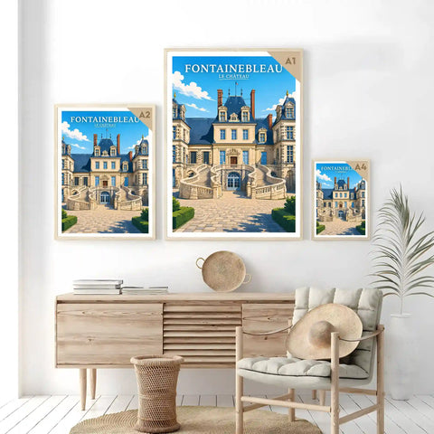Affiche - Fontainebleau - Le Château - affiche fontainebleau