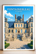 Affiche - Fontainebleau - Le Château - affiche fontainebleau