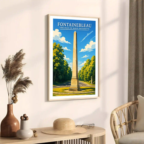 Affiche - Fontainebleau - Obélisque de Marie-Antoinette