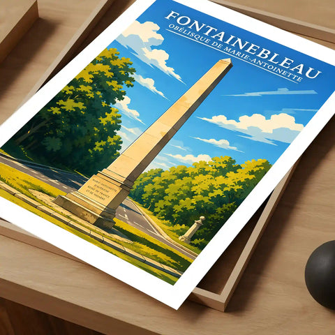 Affiche - Fontainebleau - Obélisque de Marie-Antoinette
