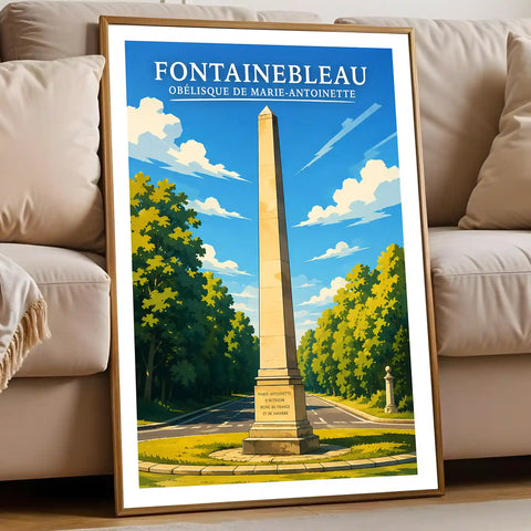 Affiche - Fontainebleau - Obélisque de Marie-Antoinette