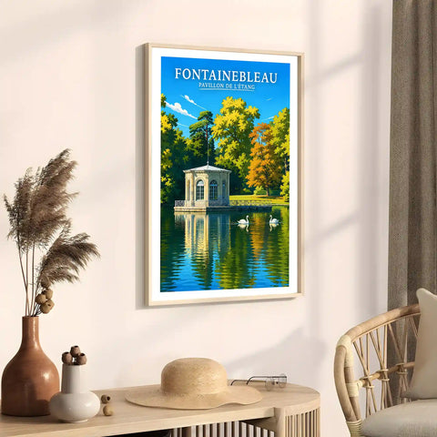 Affiche - Fontainebleau - Pavillon de l'Étang - affiche fontainebleau
