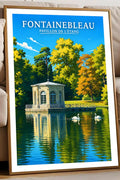 Affiche - Fontainebleau - Pavillon de l'Étang - affiche fontainebleau