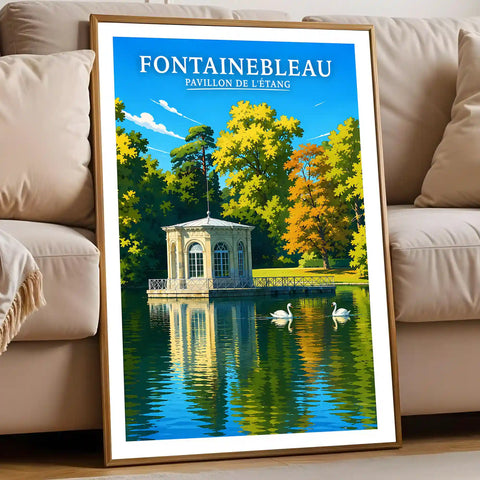 Affiche - Fontainebleau - Pavillon de l'Étang - affiche fontainebleau