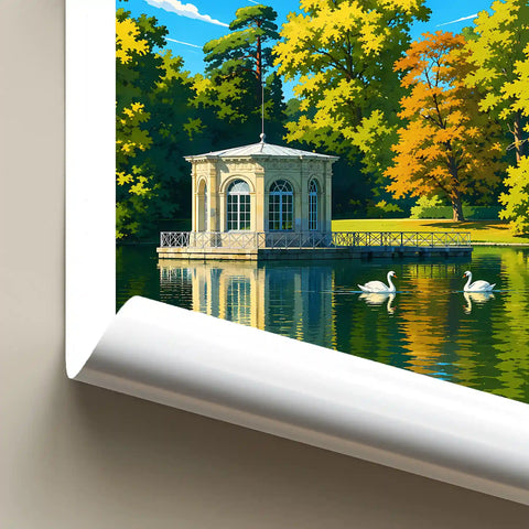 Affiche - Fontainebleau - Pavillon de l'Étang - affiche fontainebleau