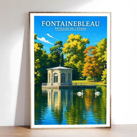 Affiche - Fontainebleau - Pavillon de l'Étang - affiche fontainebleau