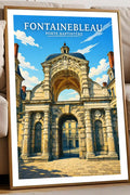 Affiche - Fontainebleau - Porte Baptistère - affiche fontainebleau