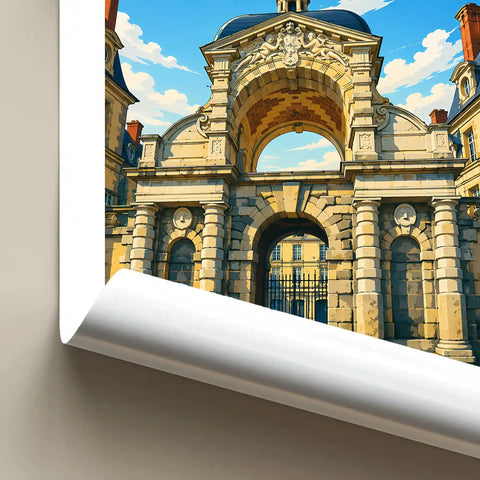Affiche - Fontainebleau - Porte Baptistère - affiche fontainebleau