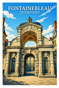 Affiche - Fontainebleau - Porte Baptistère - affiche fontainebleau