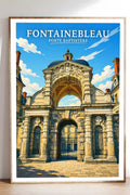 Affiche - Fontainebleau - Porte Baptistère - affiche fontainebleau