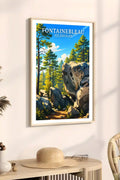 Affiche - Fontainebleau - Site d'Escalade - affiche fontainebleau