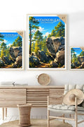 Affiche - Fontainebleau - Site d'Escalade - affiche fontainebleau