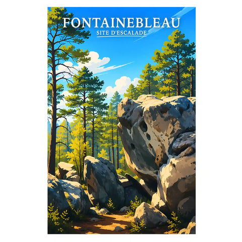 Affiche - Fontainebleau - Site d'Escalade