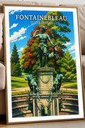Affiche - Fontainebleau - Statue de Diane - affiche fontainebleau