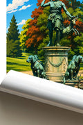 Affiche - Fontainebleau - Statue de Diane - affiche fontainebleau
