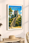 Affiche - Fontainebleau - Tour Denecourt - affiche fontainebleau