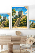 Affiche - Fontainebleau - Tour Denecourt - affiche fontainebleau