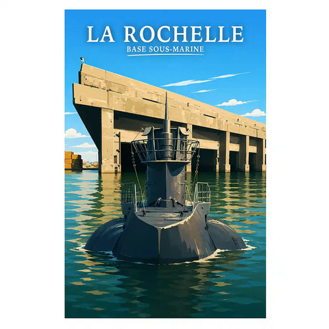 Affiche - La Rochelle - Base Sous-Marine