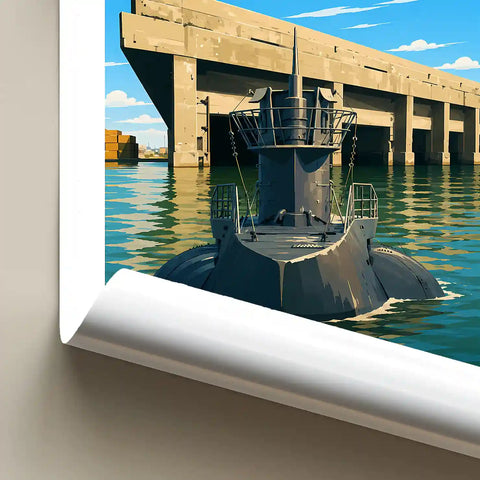 Affiche - La Rochelle - Base Sous-Marine - affiche la rochelle