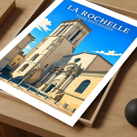 Affiche - La Rochelle - Église Saint-Sauveur