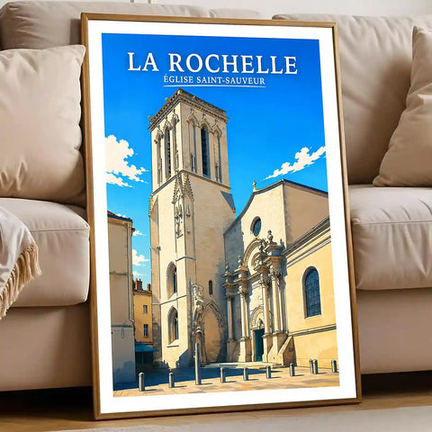 Affiche - La Rochelle - Église Saint-Sauveur