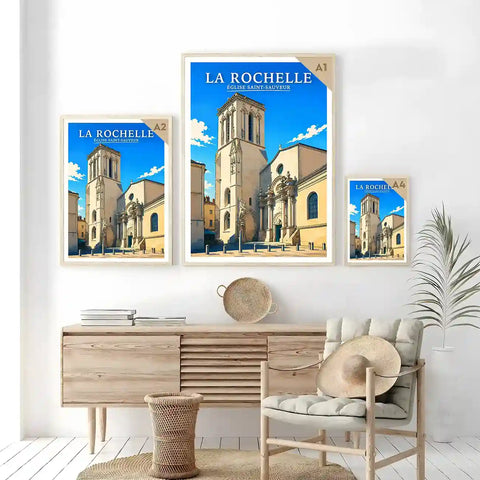 Affiche - La Rochelle - Église Saint-Sauveur