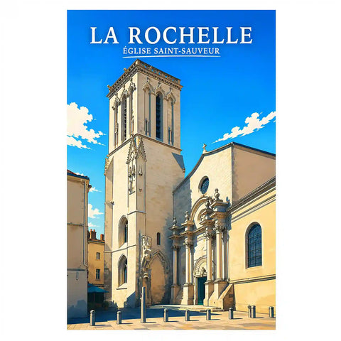 Affiche - La Rochelle - Église Saint-Sauveur