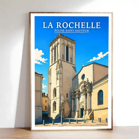 Affiche - La Rochelle - Église Saint-Sauveur