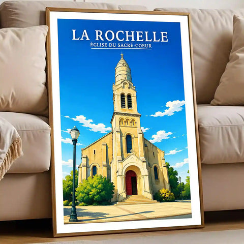 Affiche - La Rochelle - Église du Sacré-Coeur - affiche la rochelle