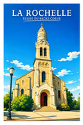 Affiche - La Rochelle - Église du Sacré-Coeur - affiche la rochelle